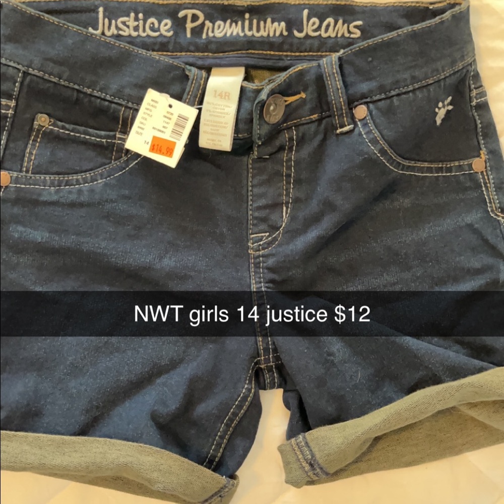 New denim shorts